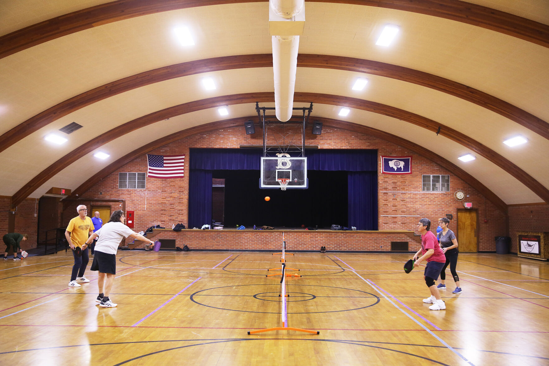 The pickleball league plays all year round